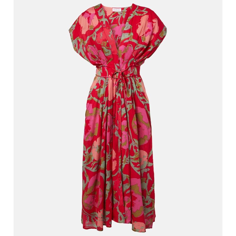 Velvet Leilani printed cotton midi dress
