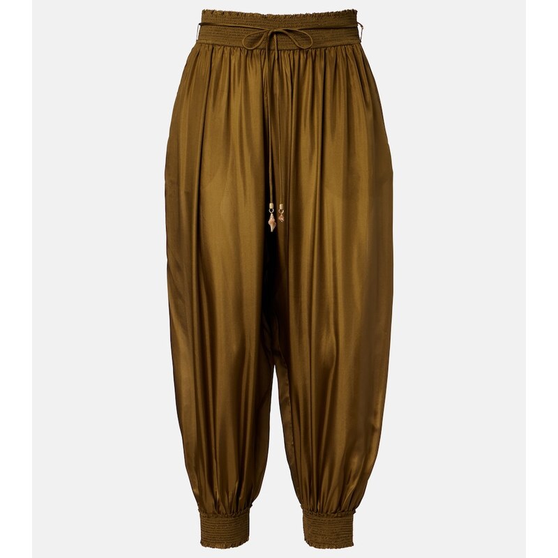 Zimmermann Mahon cropped silk balloon pants