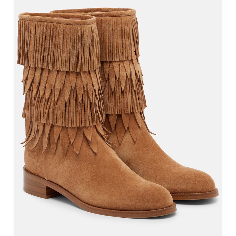 Aquazzura Maverick fringed suede mid-calf boots
