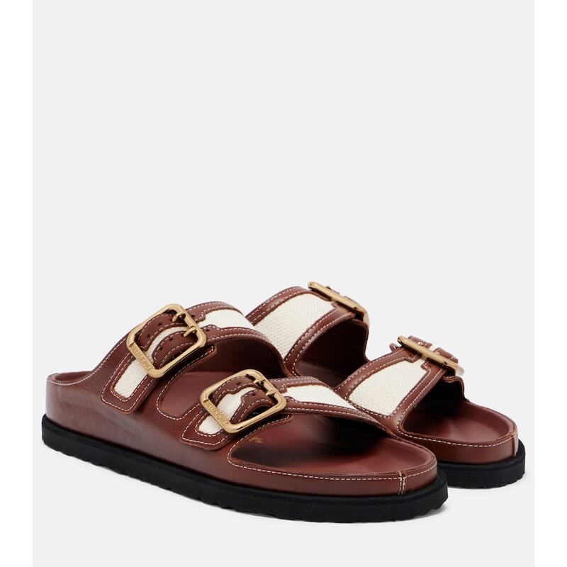 Birkenstock 1774 Arizona leather and canvas sandals