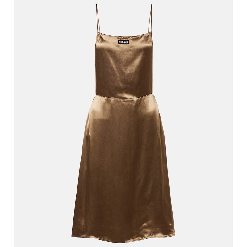 Miu Miu Open-back satin minidress
