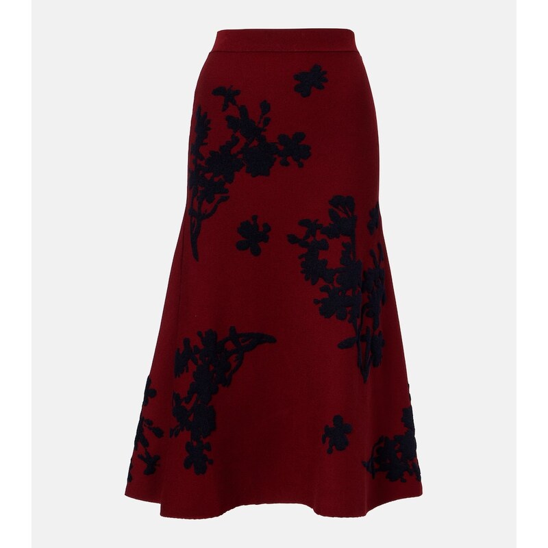 Erdem Jacquard midi skirt