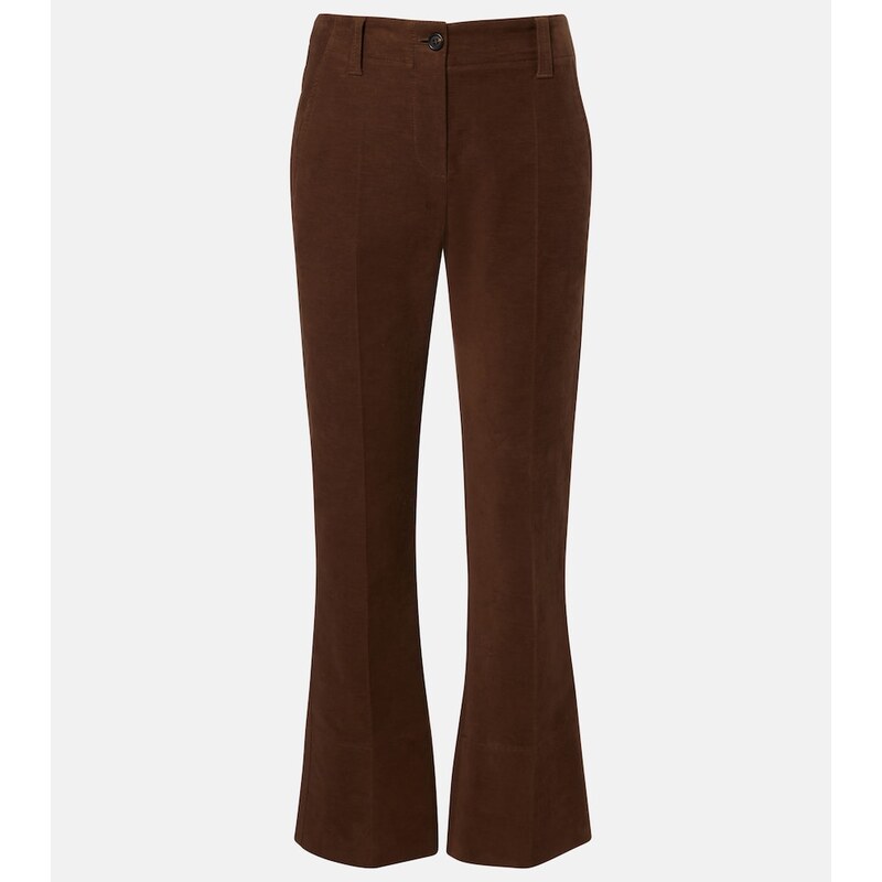 Brunello Cucinelli Cropped cotton flared pants
