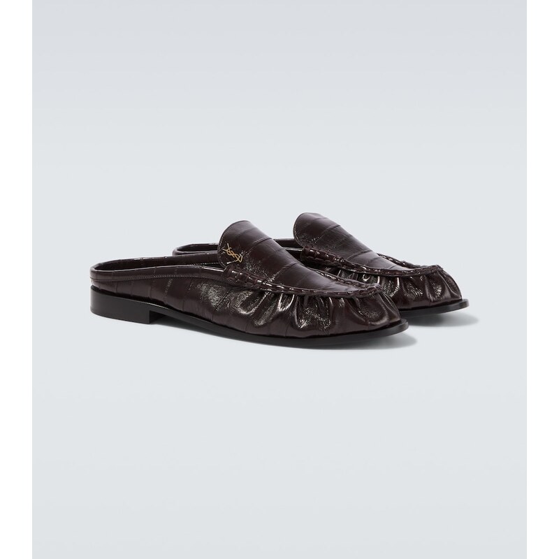 Saint Laurent Le Loafer eel leather mules