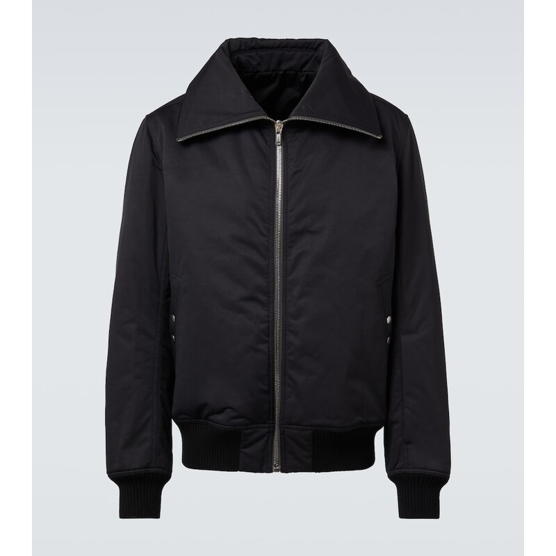 Pánský bomber Rick Owens Dracuflight v barvě černé s grizzly texturou
