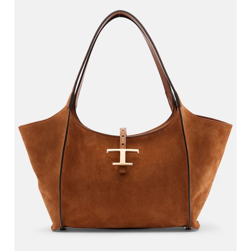 Tods T Timeless Small suede tote bag