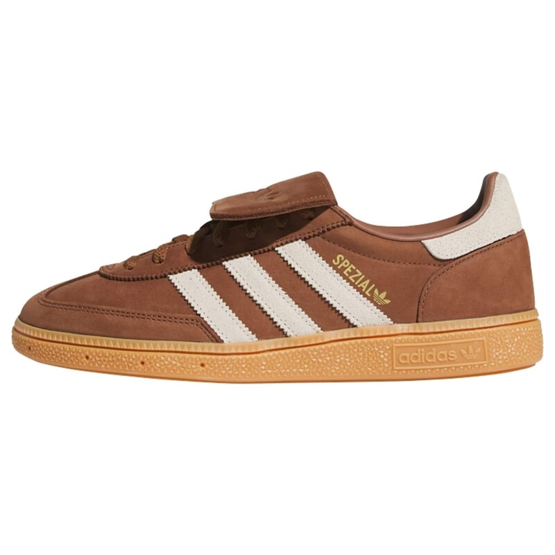 ADIDAS ORIGINALS Tenisky Handball Spezial hnědá / zlatá / bílá