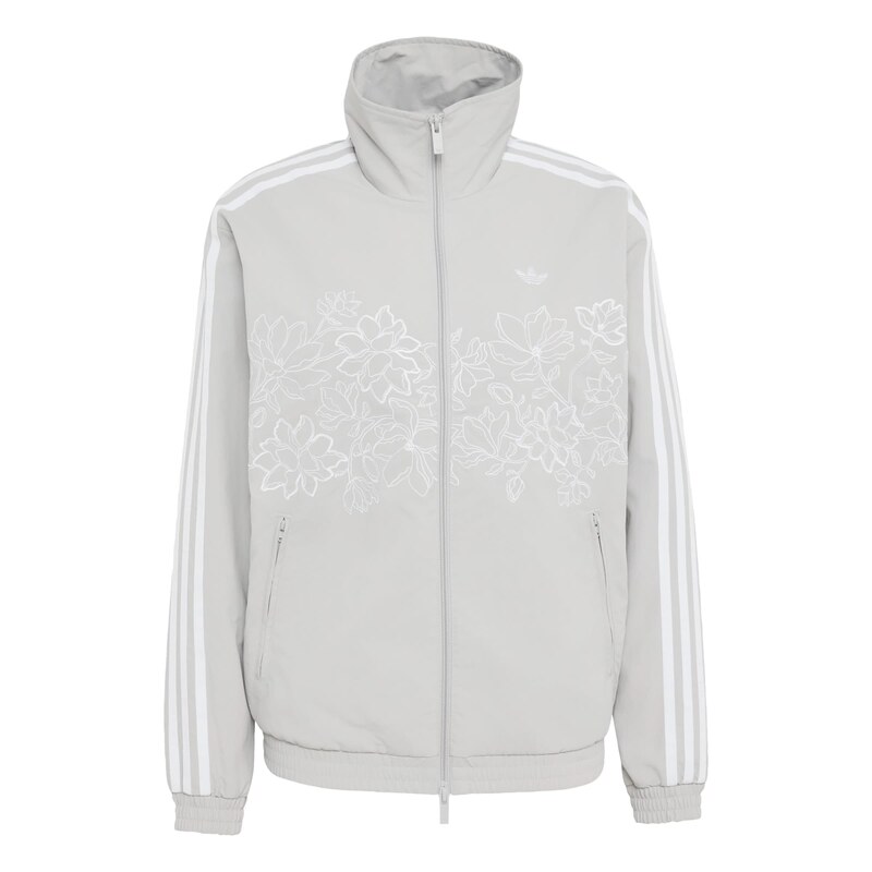 ADIDAS ORIGINALS Přechodná bunda Firebird světle šedá / bílá
