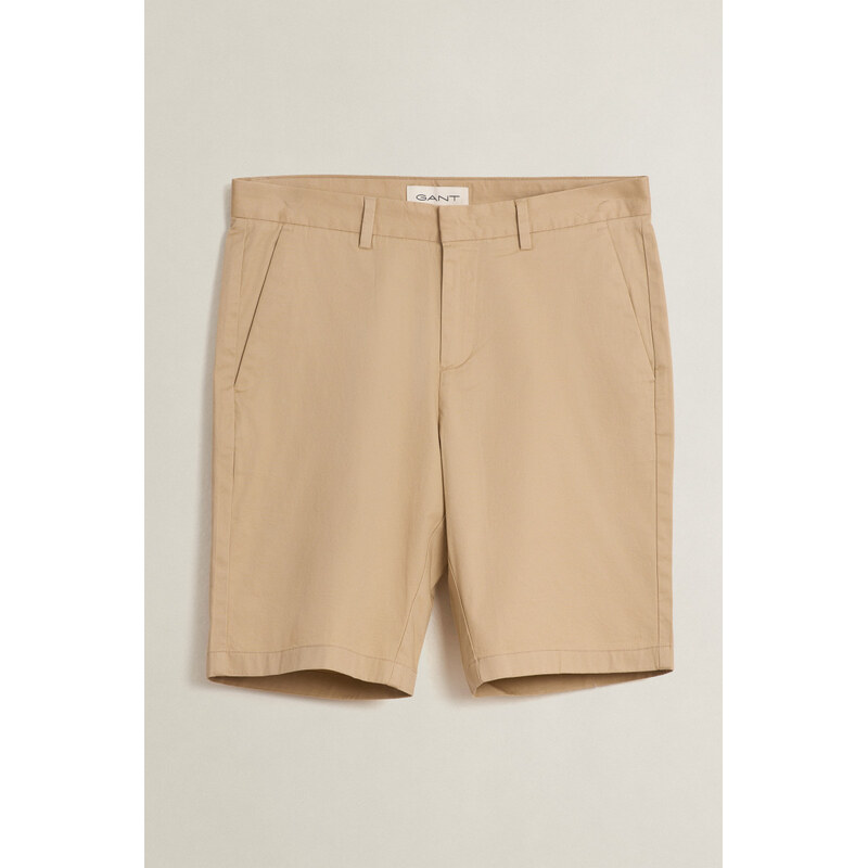 ŠORTKY GANT SLIM SPORTS CHINO SHORTS OAT BEIGE