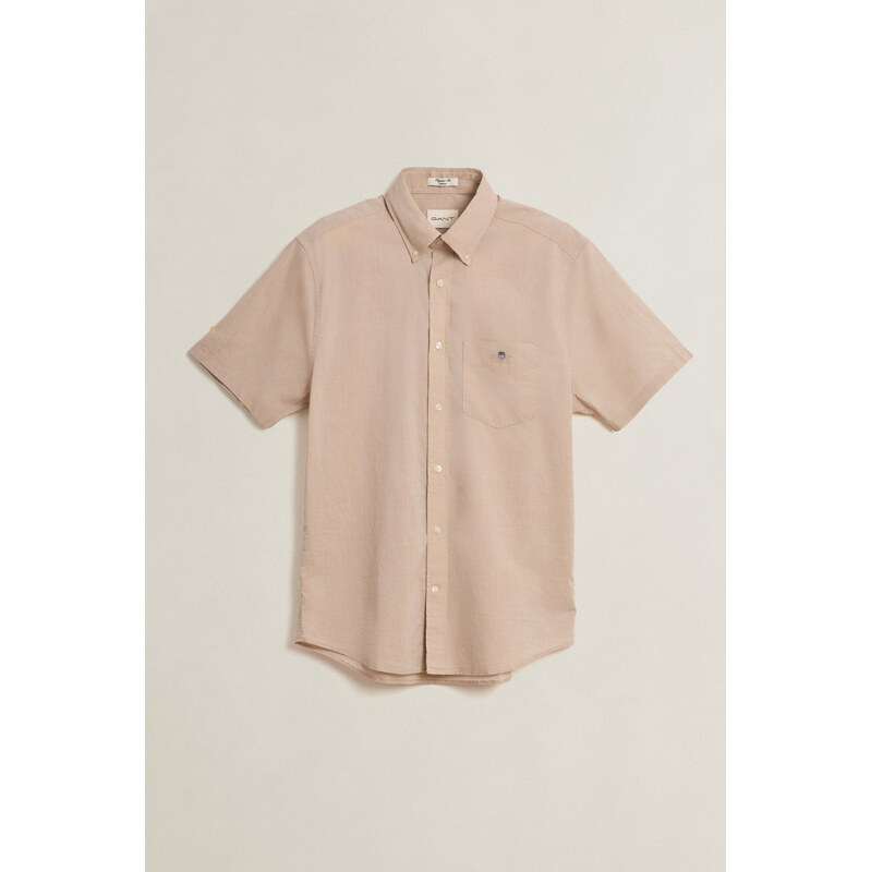 KOŠILE GANT REG CLASSIC POPLIN SS SHIRT OAT BEIGE