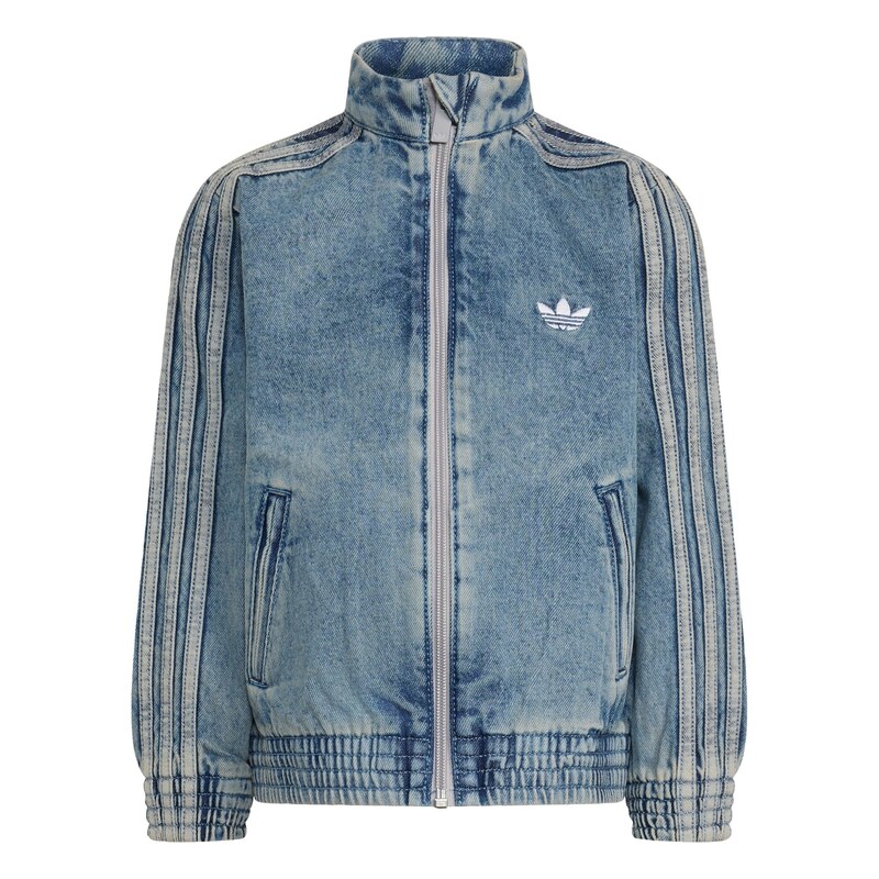 ADIDAS ORIGINALS Přechodná bunda Firebird modrá džínovina / bílá