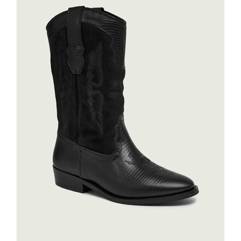 Zadig&Voltaire Kožené kovbojské boty Western Wild | semiš