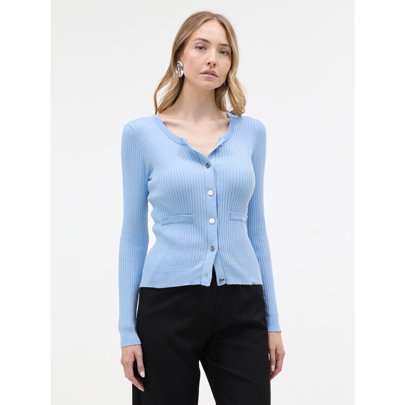 Světle modrý dámský cardigan ORSAY