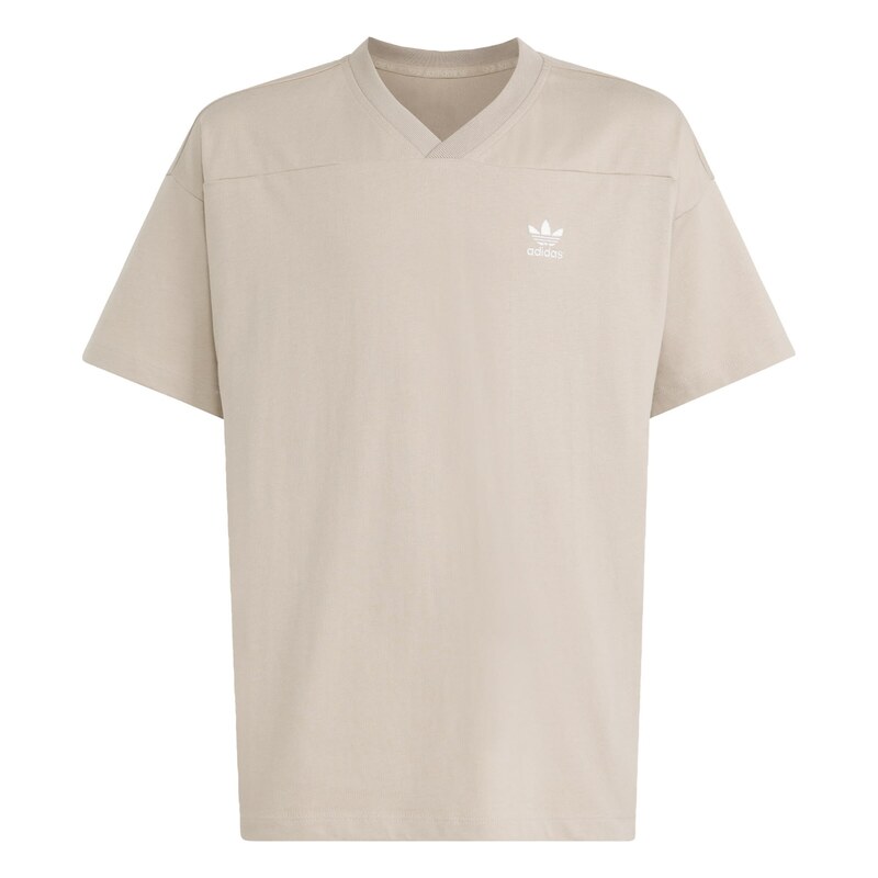 ADIDAS ORIGINALS Tričko OVERSIZED CUTLINE béžová / bílá