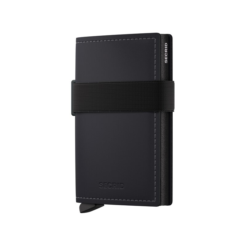 Kožená peněženka SECRID Bandwallet Matte Black-Black černá