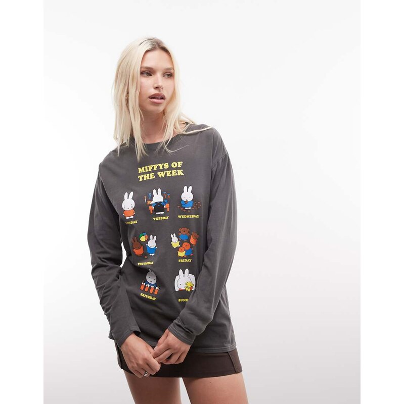 Daisy Street x Miffy long sleeve oversized t-shirt with miffy
