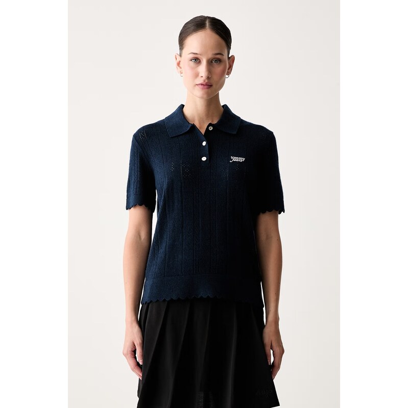 Tommy Jeans svetrové polo dámské s viskózou