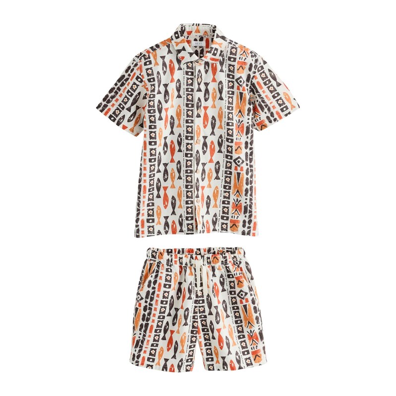 Next Sada oranžová / tmavě oranžová / černá / offwhite