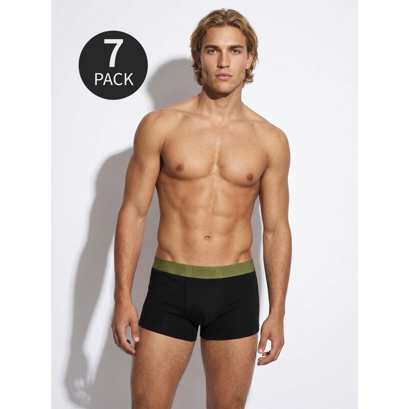 Sinsay - Bavlněné boxerky 7 pack - černá
