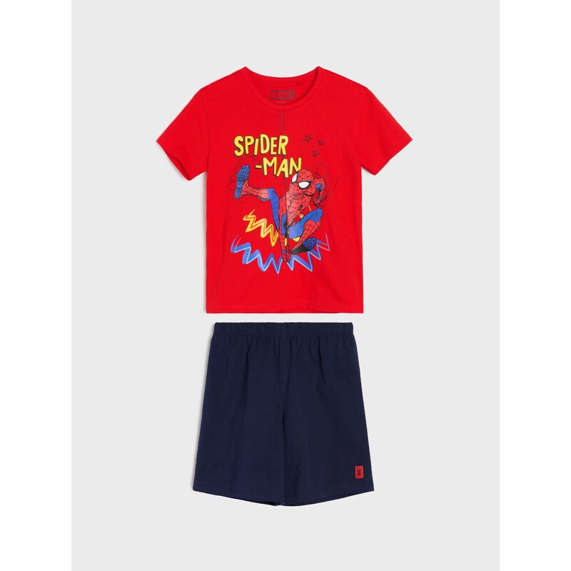 Sinsay - Dvoudílné bavlněné pyžamo Spider-Man - červená