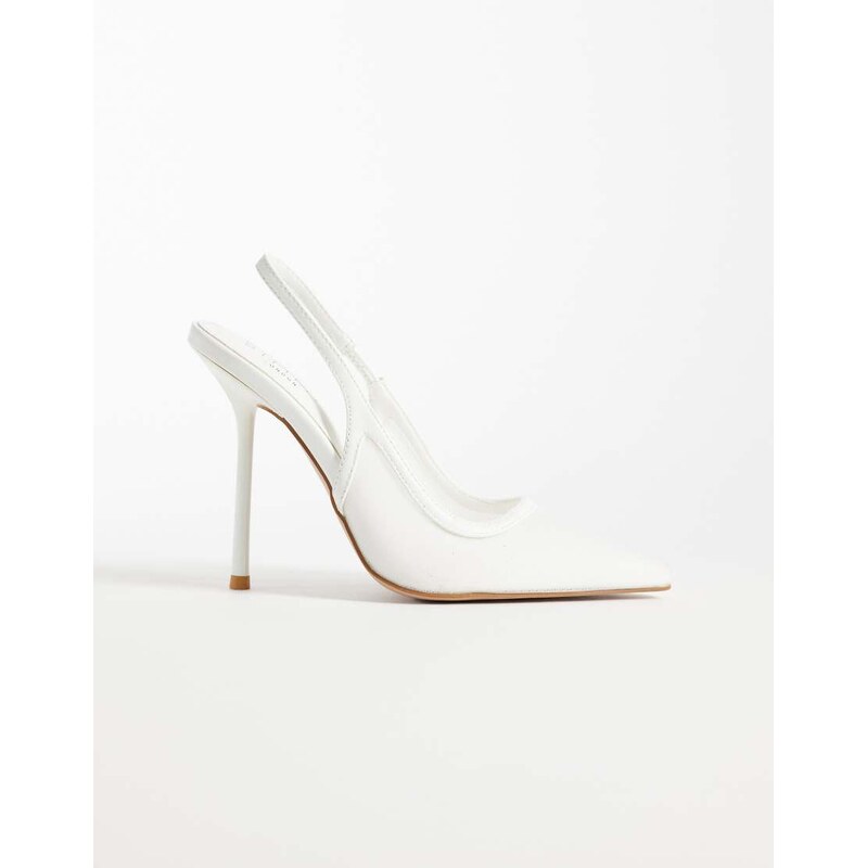 SIMMI Shoes Simmi London Morley slingback heeled pumps in white