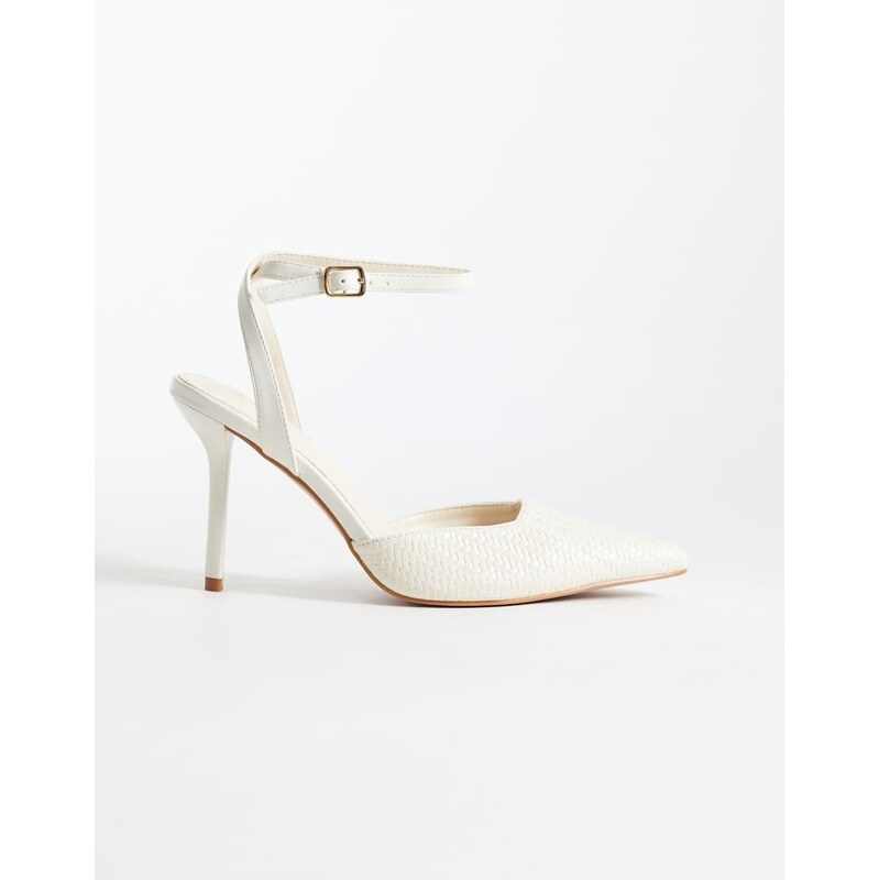 SIMMI Shoes Simmi London Nella woven heeled shoes in stone