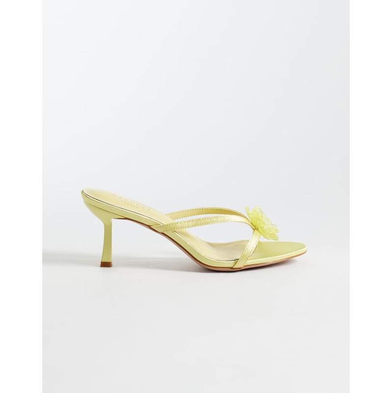 SIMMI Shoes Simmi London Elowen heeled mule sandals with flower
