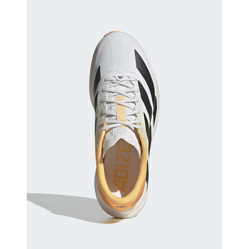 adidas performance Adizero EVO SL trainers in white and black