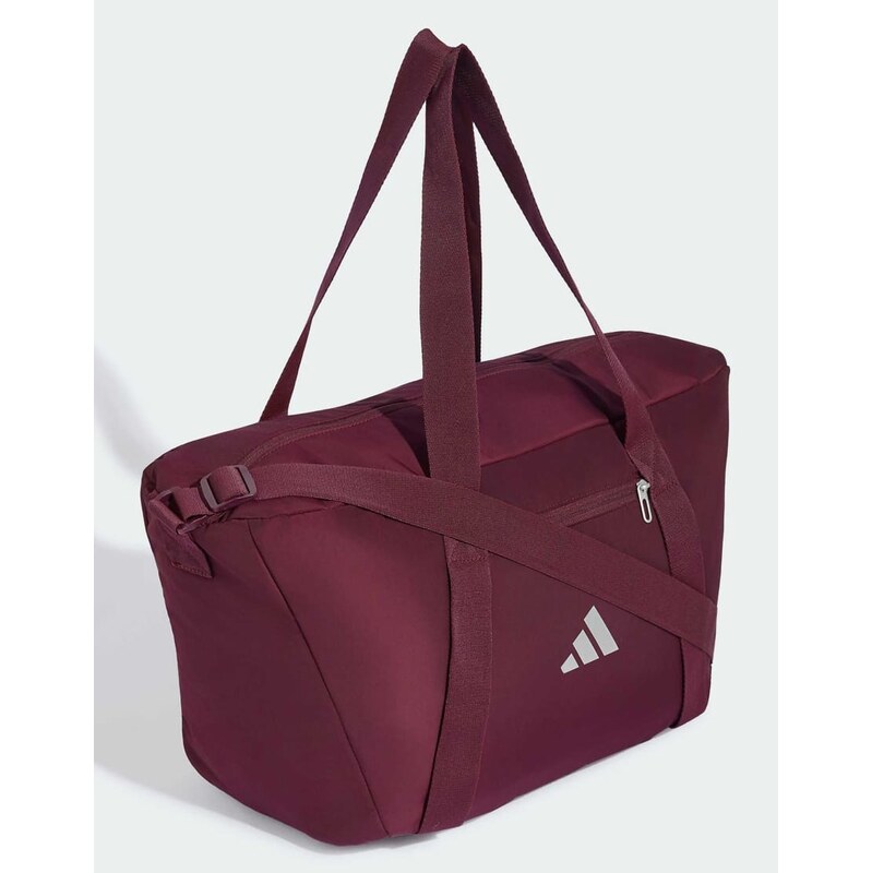 adidas performance Sport bag in maroon / silver metallic-Brown