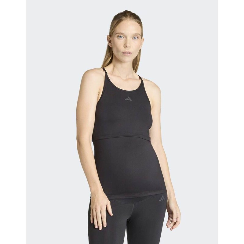 adidas performance Workout tank maternity in black