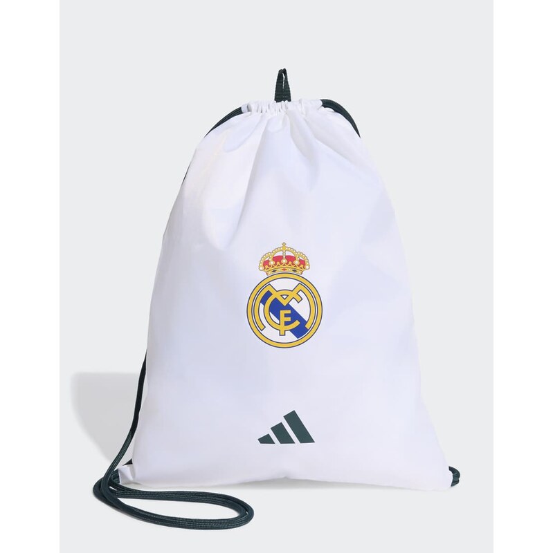 adidas performance Real madrid gym sack in white / aurora ivy /