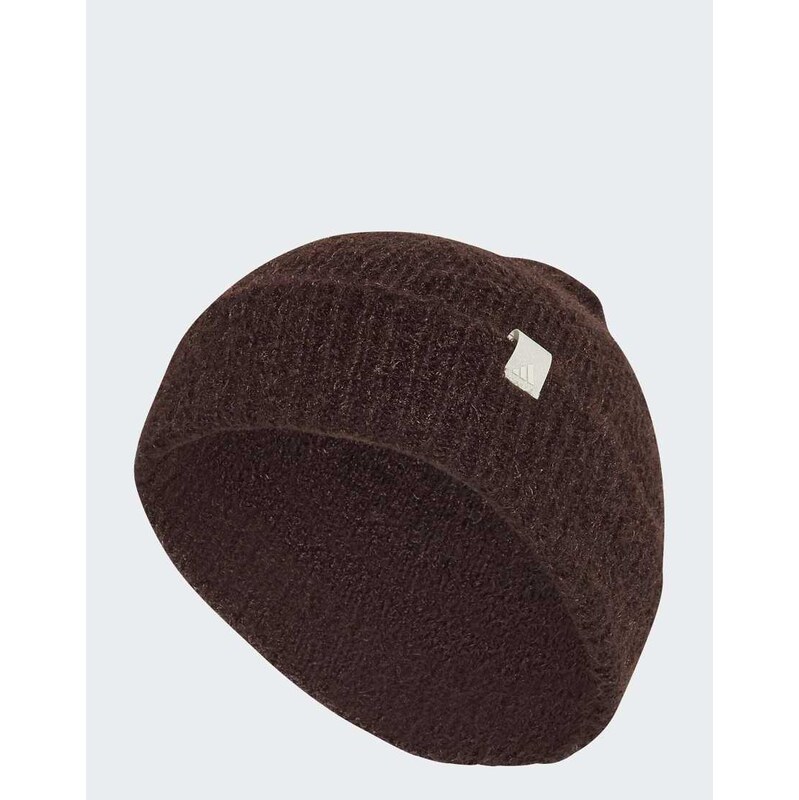 adidas performance Soft lux beanie in aurora coffee / off white