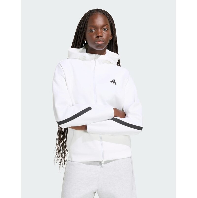 adidas performance Adidas z.n.e. full zip hoodie in white