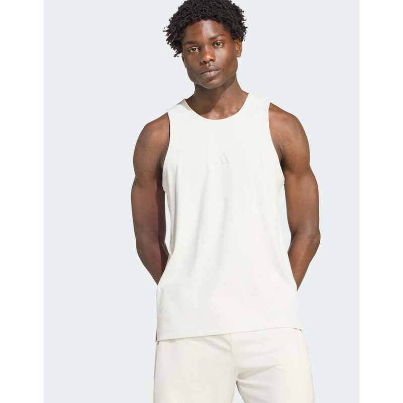 adidas performance Puremotion ribbed tank in orbit grey