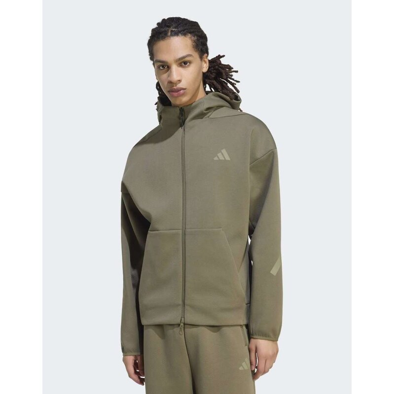 adidas performance Adidas z.n.e. full zip track top in olive