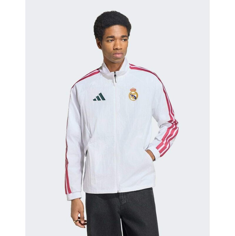 adidas performance Real madrid home anthem jacket in white