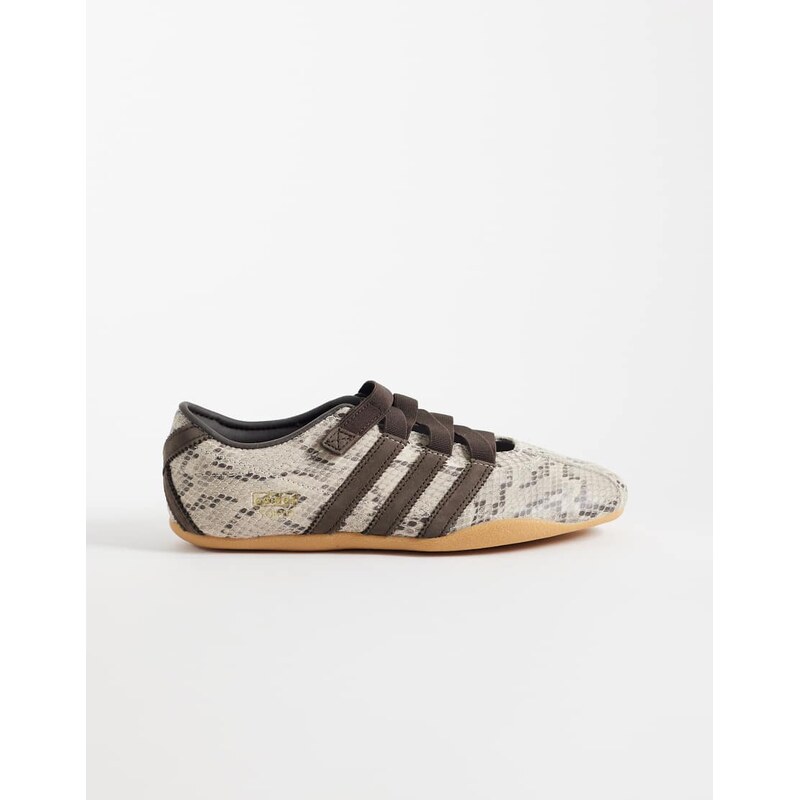 adidas Originals Tokyo Mary Janes in snake print-Brown
