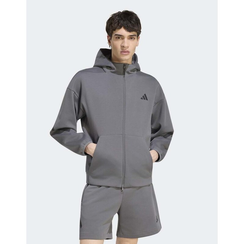 adidas performance Adidas z.n.e. full zip track top in grey five