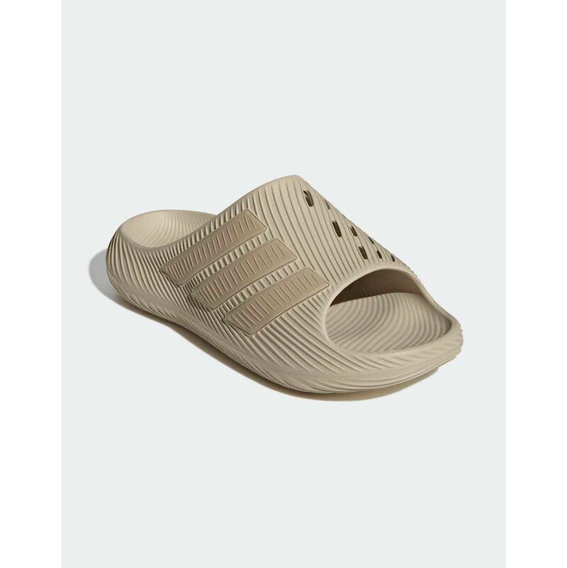 adidas performance Purechill slides in khaki three / gold rw /