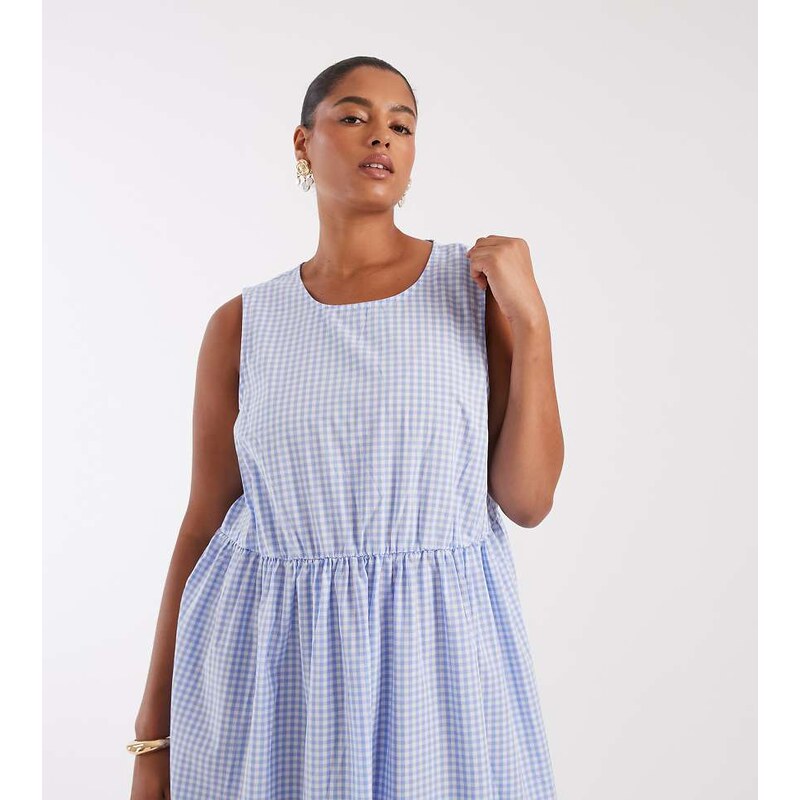 Pieces Plus Pieces Curve sleeveless smocking ditsy floral maxi