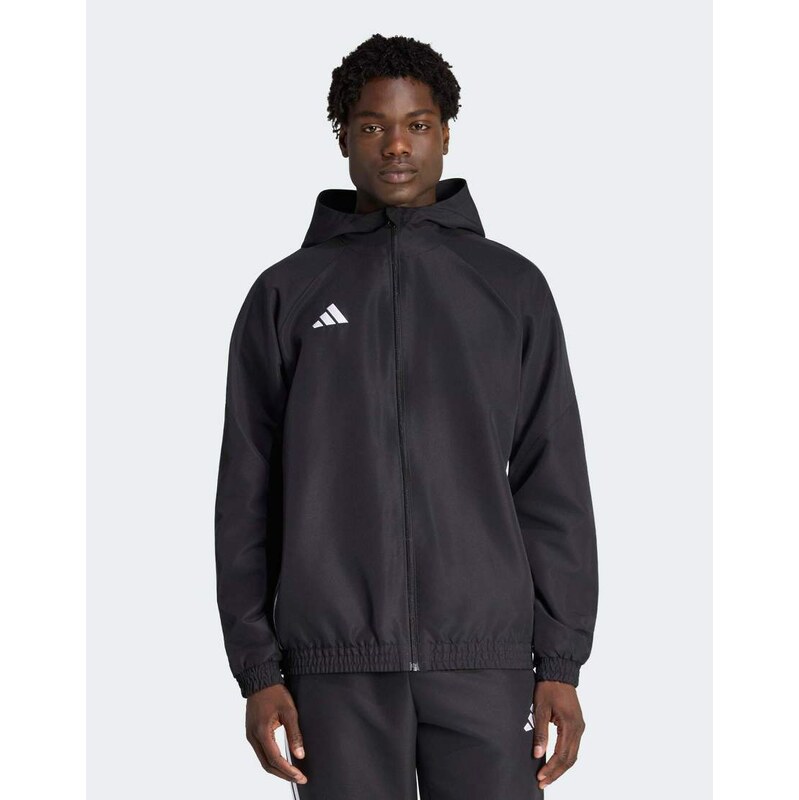 adidas performance Tiro 26 essentials woven hoodie in black /