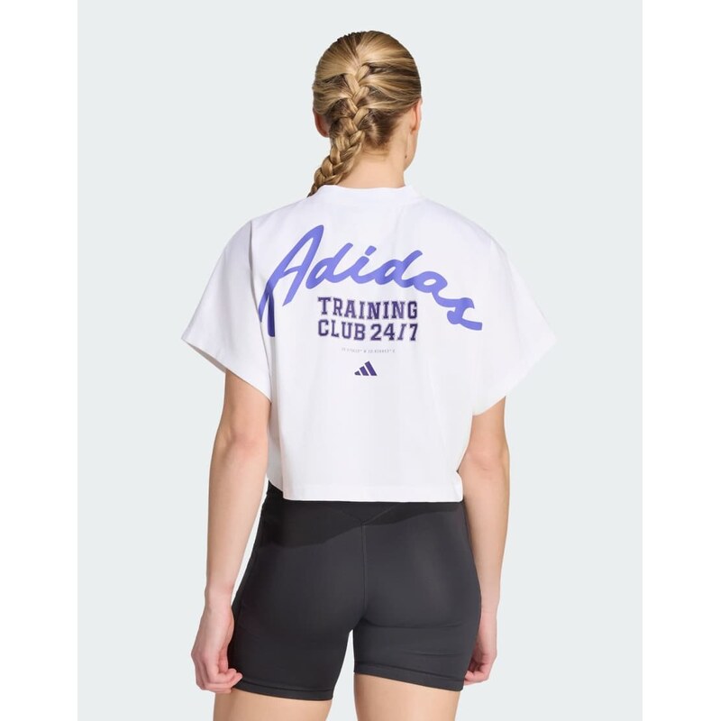 adidas performance Primelift workout graphics t-shirt in white