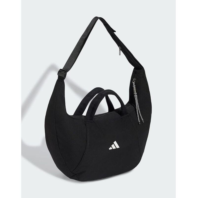 adidas performance Motion croissant bag large in black / white