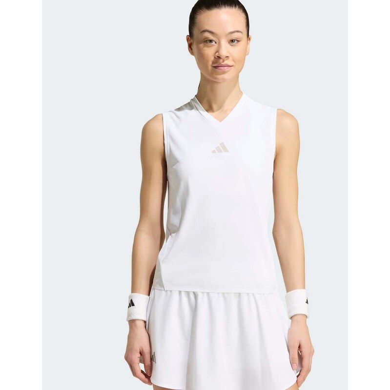 adidas performance Tennis climacool match tank top pro in white