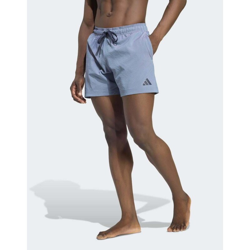 adidas performance Iridescent seersucker swim shorts 5 inch in