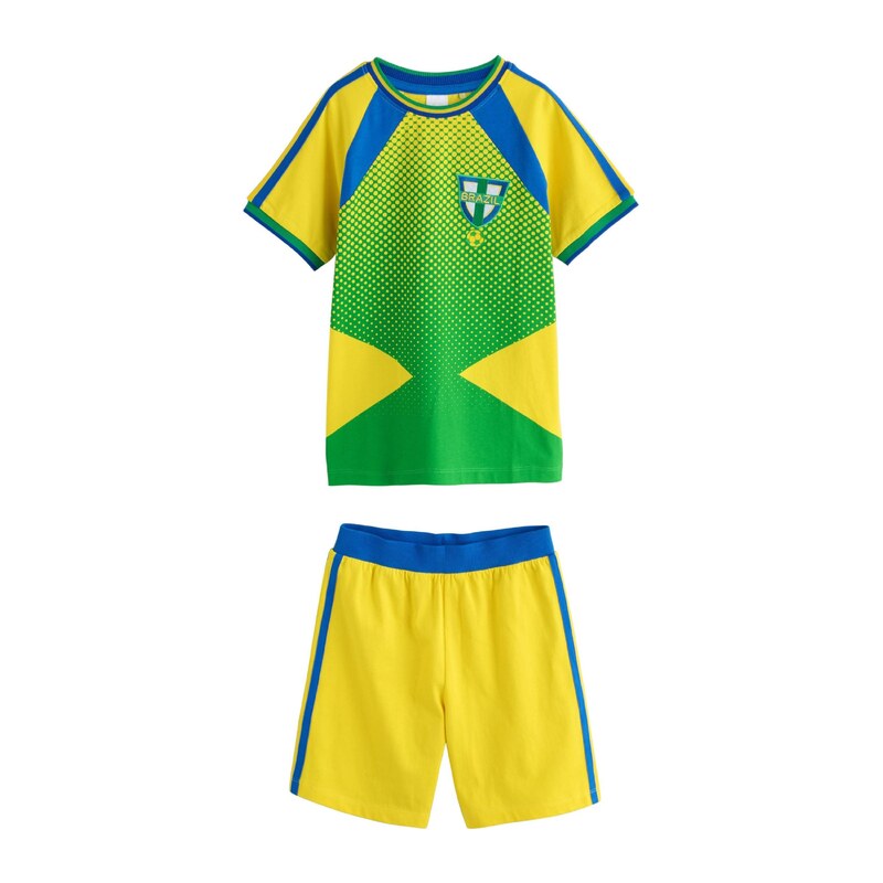 Next Pyžamo Football námořnická modř / žlutá / světle zelená /