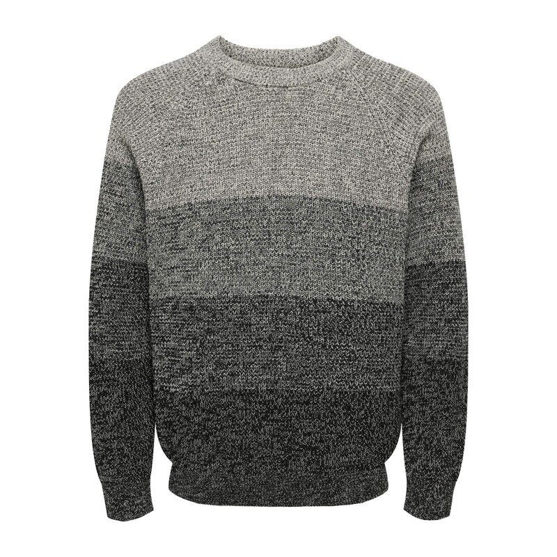 Only & Sons Svetr ONSBirk tmavě šedá / šedý melír