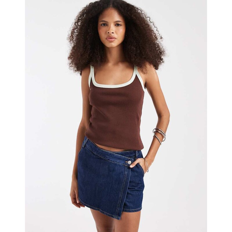 JJXX denim skort in dark blue