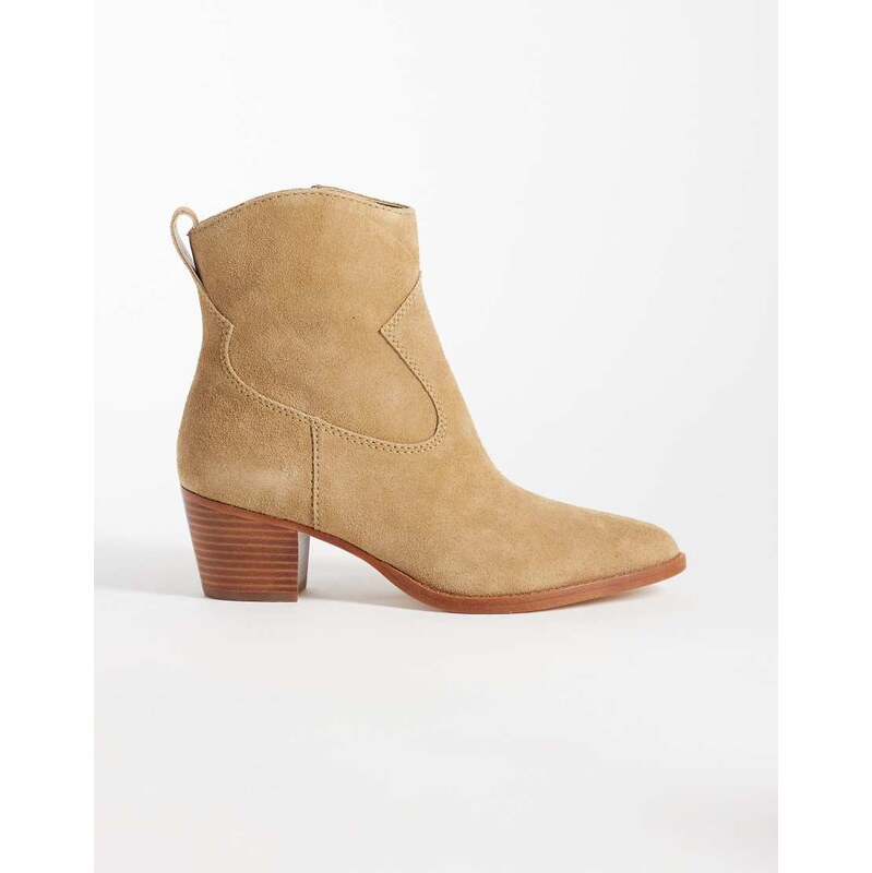 Lauren by Ralph Lauren Harpher suede ankle boot in camel-Neutral