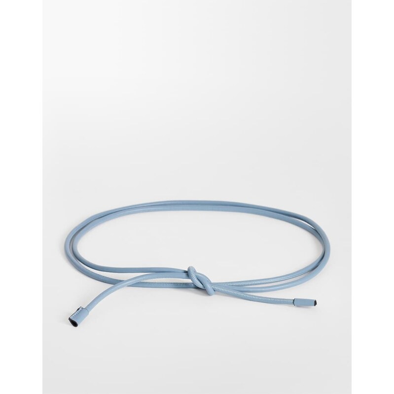 Topshop cord style belt in cornflower blue